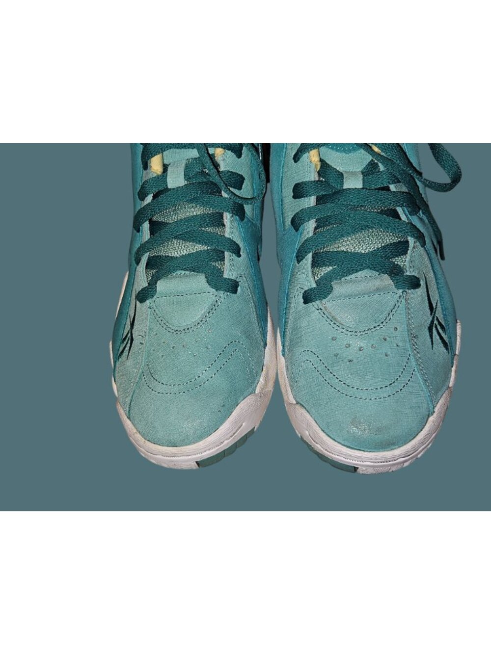 Reebok Kamikaze Teal Blue Suede Sneakers Men Size 8 - Picture 5 of 10